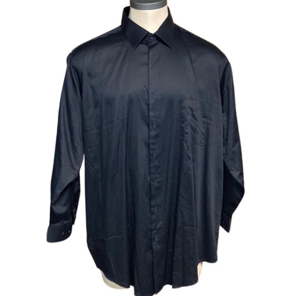 VAN HEUSON BIG FIT STRETCH BUTTON COLLAR SHIRT MENS - Picture 1 of 8